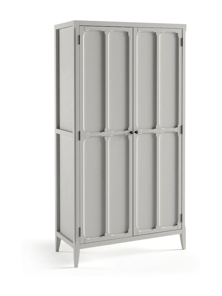 La Redoute Intérieurs Light Grey Eugénie 2-Door Wardrobe - Image 1 of 4