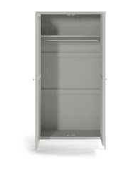 La Redoute Intérieurs Light Grey Eugénie 2-Door Wardrobe - Image 3 of 4