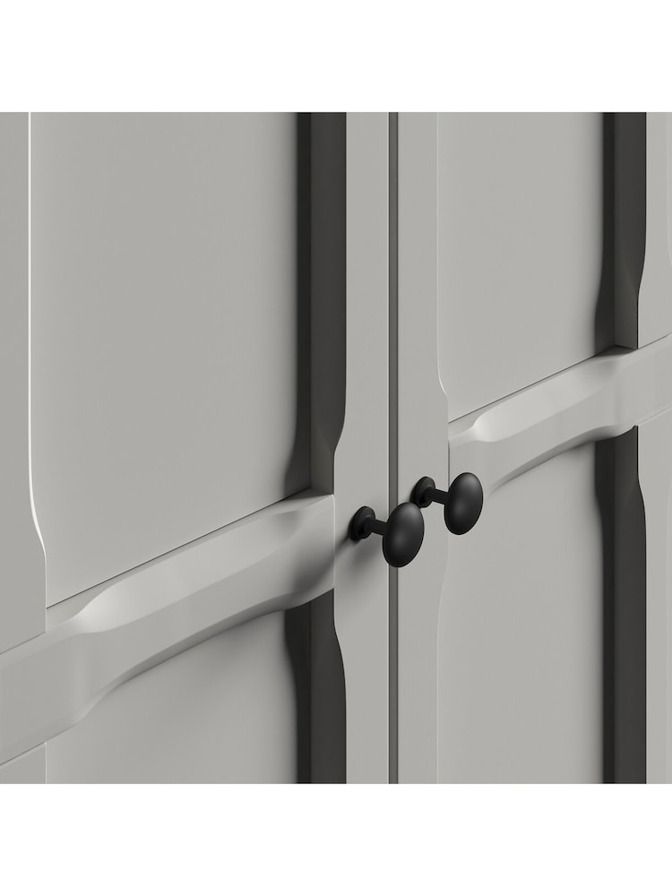 La Redoute Intérieurs Light Grey Eugénie 2-Door Wardrobe - Image 4 of 4