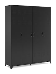 La Redoute Intérieurs Black Hiba 4-Door Steel Cabinet - Image 2 of 5