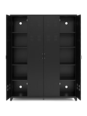 La Redoute Intérieurs Black Hiba 4-Door Steel Cabinet - Image 4 of 5
