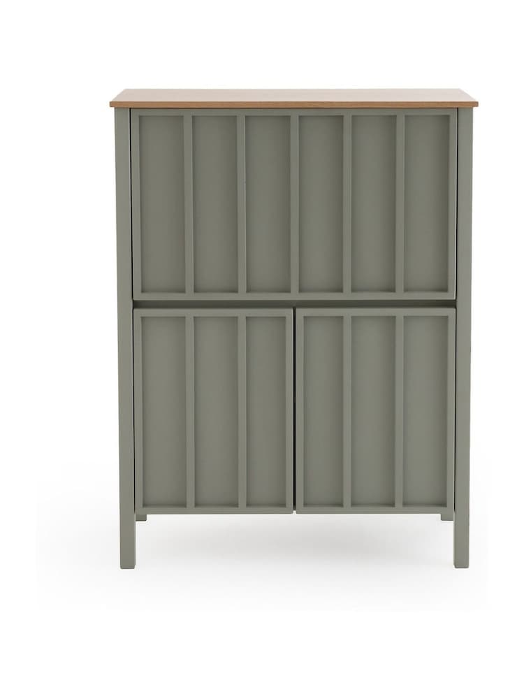 La Redoute Intérieurs Light Khaki Green Eugène Pine Secretary Desk - Image 2 of 6