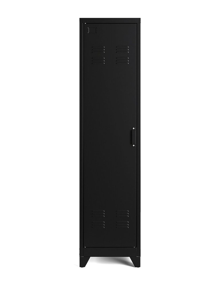 La Redoute Intérieurs Black Hiba 1 Door Metal Locker - Image 1 of 5