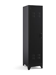 La Redoute Intérieurs Black Hiba 1 Door Metal Locker - Image 2 of 5