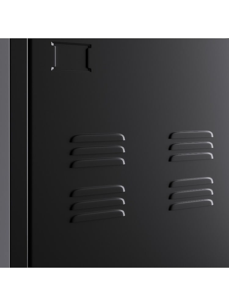 La Redoute Intérieurs Black Hiba 1 Door Metal Locker - Image 5 of 5