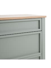 La Redoute Intérieurs Light Khaki Green Eugène Pine Chest of 4 Drawers - Image 3 of 6