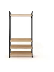 La Redoute Intérieurs Wood Metal Hiba Wide Modular Wardrobe Unit with 3 Shelves  1 Rail - Image 1 of 4