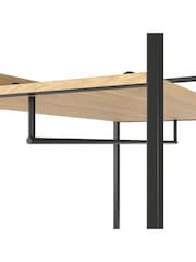 La Redoute Intérieurs Wood Metal Hiba Wide Modular Wardrobe Unit with 3 Shelves  1 Rail - Image 3 of 4