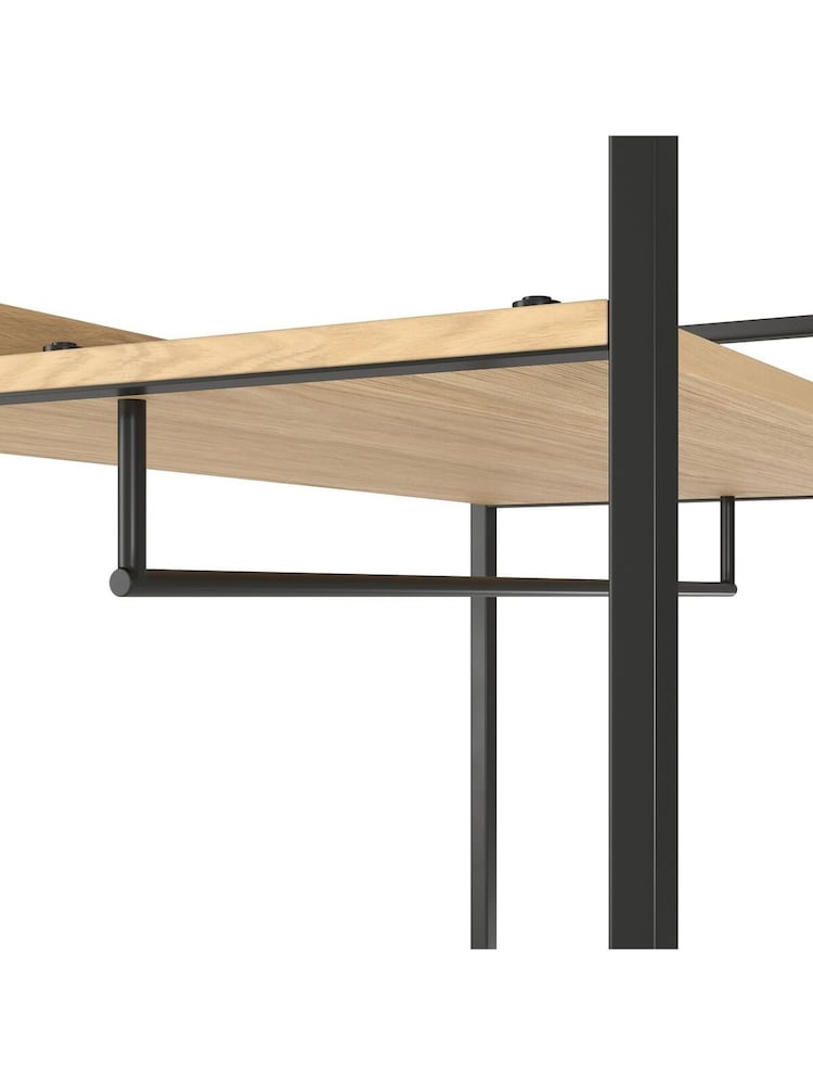 La Redoute Intérieurs Wood Metal Hiba Wide Modular Wardrobe Unit with 3 Shelves  1 Rail - Image 3 of 4