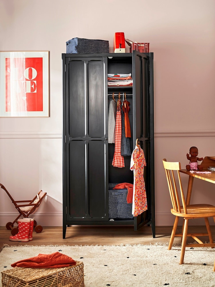 La Redoute Intérieurs Black Eugénie 2 Door Wardrobe - Image 1 of 6