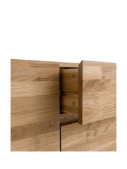 La Redoute Intérieurs Oak Hiba Solid Sideboard in Steel Metal - Image 4 of 6