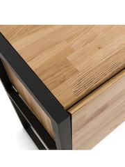 La Redoute Intérieurs Oak Hiba Solid Sideboard in Steel Metal - Image 5 of 6