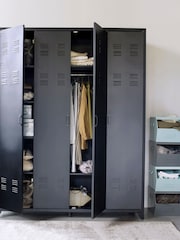 La Redoute Intérieurs Grey Hiba 4-Door Steel Cabinet - Image 1 of 6