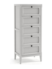 La Redoute Intérieurs Light Grey Eugenie 5-Drawer Tallboy - Image 2 of 3