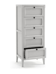 La Redoute Intérieurs Light Grey Eugenie 5-Drawer Tallboy - Image 3 of 3