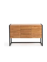 La Redoute Intérieurs Oak Hiba Industrial Metal Sideboard - Image 2 of 5