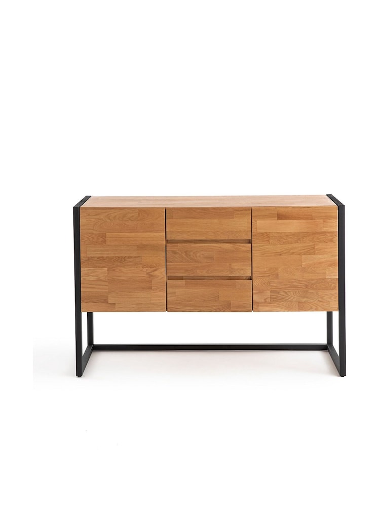 La Redoute Intérieurs Oak Hiba Industrial Metal Sideboard - Image 2 of 5