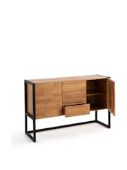 La Redoute Intérieurs Oak Hiba Industrial Metal Sideboard - Image 3 of 5