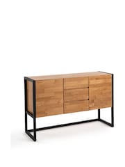 La Redoute Intérieurs Oak Hiba Industrial Metal Sideboard - Image 4 of 5