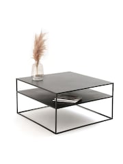 La Redoute Intérieurs Black Hiba Square Steel Coffee Table - Image 3 of 3