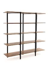 La Redoute Intérieurs Natural Hiba Large Solid Oak and Steel Shelving Unit - Image 2 of 4