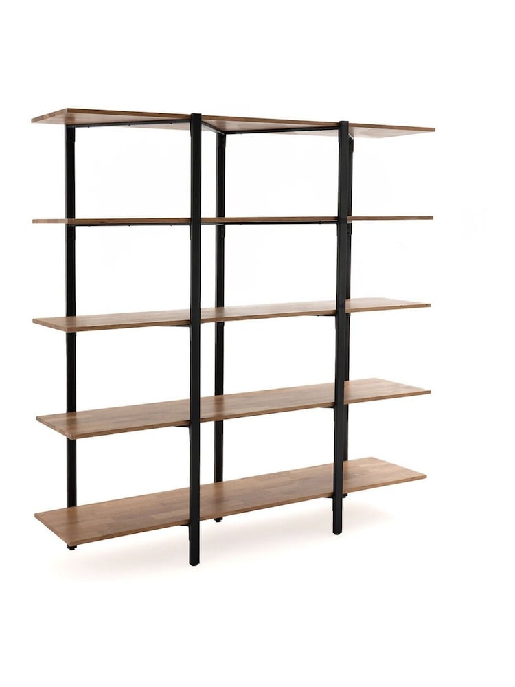 La Redoute Intérieurs Natural Hiba Large Solid Oak and Steel Shelving Unit - Image 2 of 4
