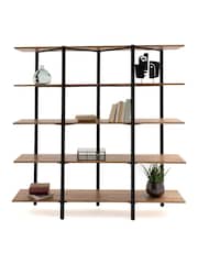 La Redoute Intérieurs Natural Hiba Large Solid Oak and Steel Shelving Unit - Image 4 of 4