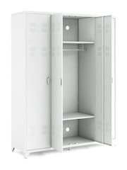 La Redoute Intérieurs White Hiba 4-Door Steel Cabinet - Image 5 of 5