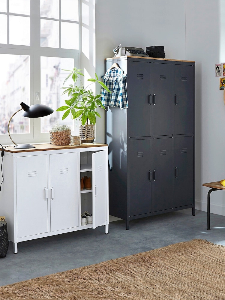 La Redoute Intérieurs Charcoal Hiba 6-Door Metal Cubicle Locker - Image 1 of 6