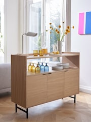 La Redoute Intérieurs Oak Volga Veneer Bar Cabinet - Image 1 of 6