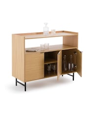 La Redoute Intérieurs Oak Volga Veneer Bar Cabinet - Image 3 of 6
