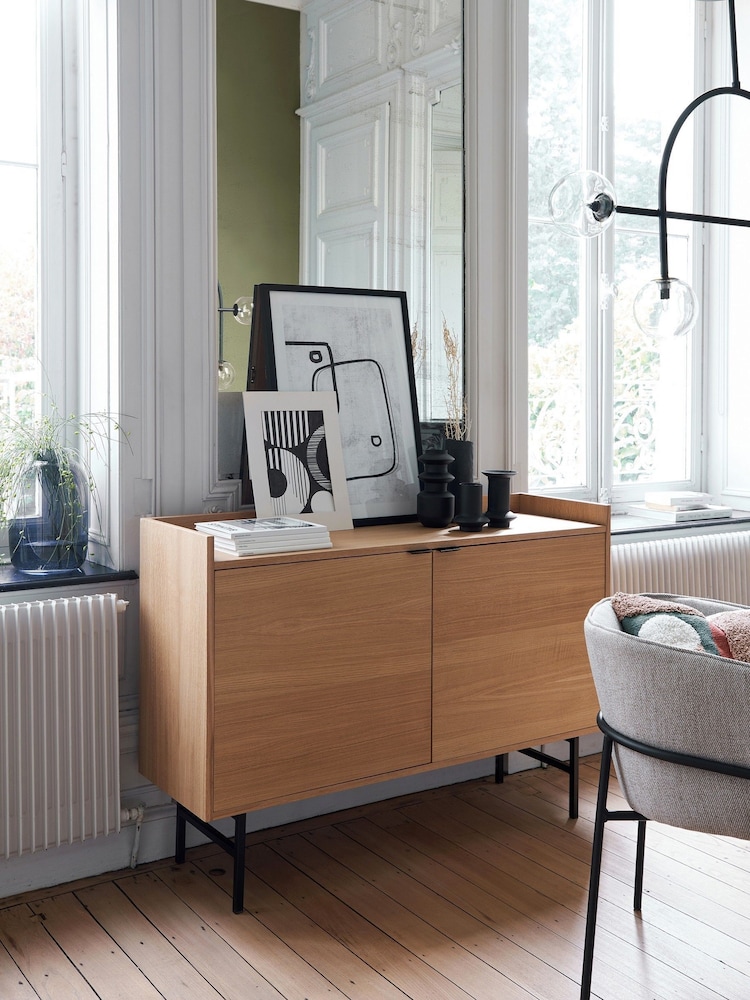 La Redoute Intérieurs Oak Volga Veneer 2-Door Sideboard - Image 1 of 5