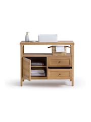 La Redoute Intérieurs Natural Gabin L100cm Solid Pine Vanity Unit - Image 3 of 6