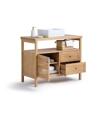 La Redoute Intérieurs Natural Gabin L100cm Solid Pine Vanity Unit - Image 4 of 6
