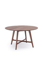 La Redoute Intérieurs Walnut Larsen Round Walnut 4 to 6 Seater Table - Image 2 of 6