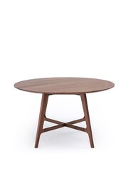 La Redoute Intérieurs Walnut Larsen Round Walnut 4 to 6 Seater Table - Image 3 of 6