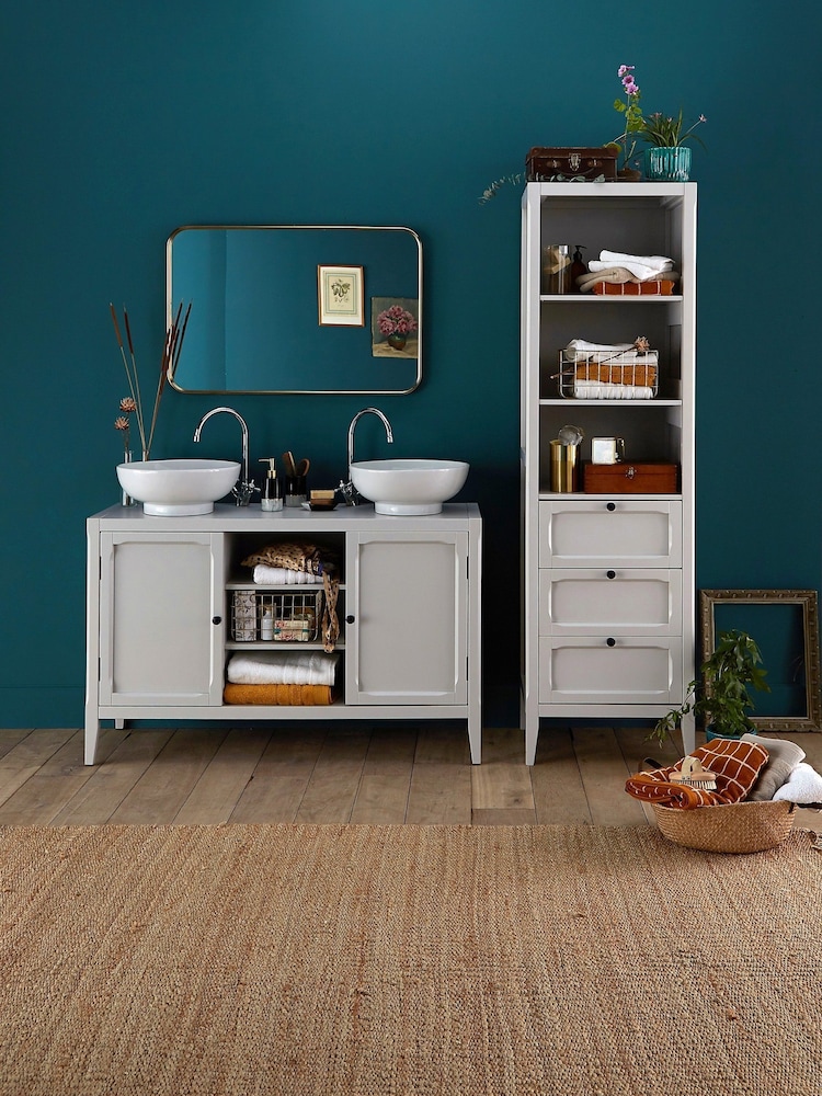 La Redoute Intérieurs Grey Eugénie L130cm Vanity Unit - Image 1 of 6