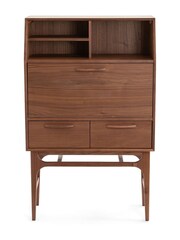 La Redoute Intérieurs Walnut Larsen Vintage Secretary Desk - Image 2 of 6