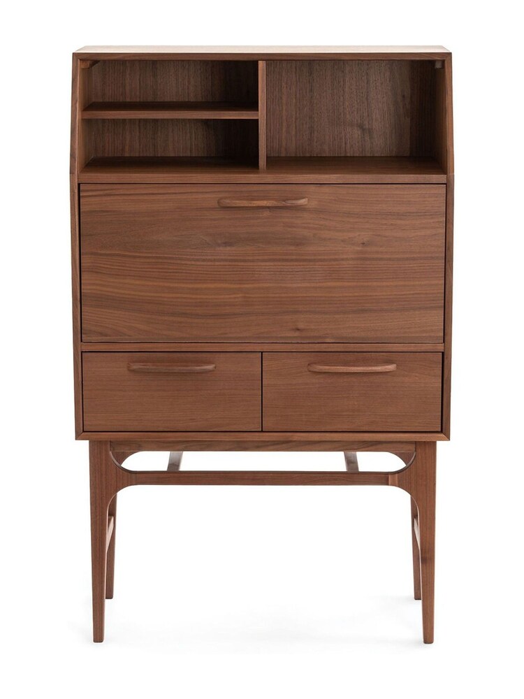 La Redoute Intérieurs Walnut Larsen Vintage Secretary Desk - Image 2 of 6