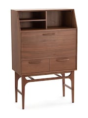 La Redoute Intérieurs Walnut Larsen Vintage Secretary Desk - Image 3 of 6
