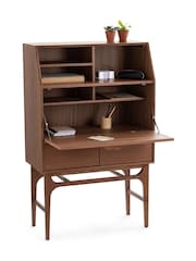 La Redoute Intérieurs Walnut Larsen Vintage Secretary Desk - Image 6 of 6