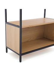 La Redoute Intérieurs Natural Volga Oak  Metal Shelving Unit with 3 Compartments - Image 4 of 5