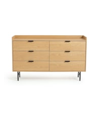 La Redoute Intérieurs Oak Volga Chest of 6 Drawers - Image 1 of 4