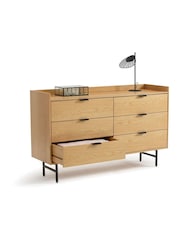 La Redoute Intérieurs Oak Volga Chest of 6 Drawers - Image 2 of 4