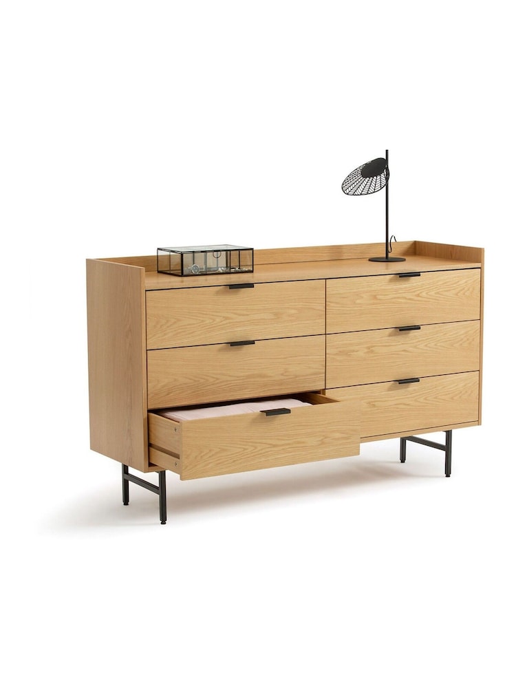 La Redoute Intérieurs Oak Volga Chest of 6 Drawers - Image 2 of 4