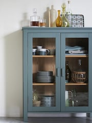 La Redoute Intérieurs Green Alvina Solid Pine Low China Cabinet - Image 1 of 6