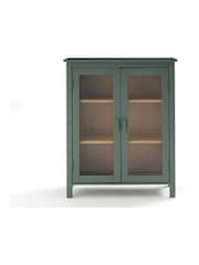 La Redoute Intérieurs Green Alvina Solid Pine Low China Cabinet - Image 2 of 6