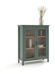 La Redoute Intérieurs Green Alvina Solid Pine Low China Cabinet - Image 3 of 6