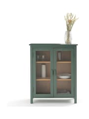 La Redoute Intérieurs Green Alvina Solid Pine Low China Cabinet - Image 5 of 6