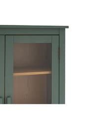 La Redoute Intérieurs Green Alvina Solid Pine Low China Cabinet - Image 6 of 6